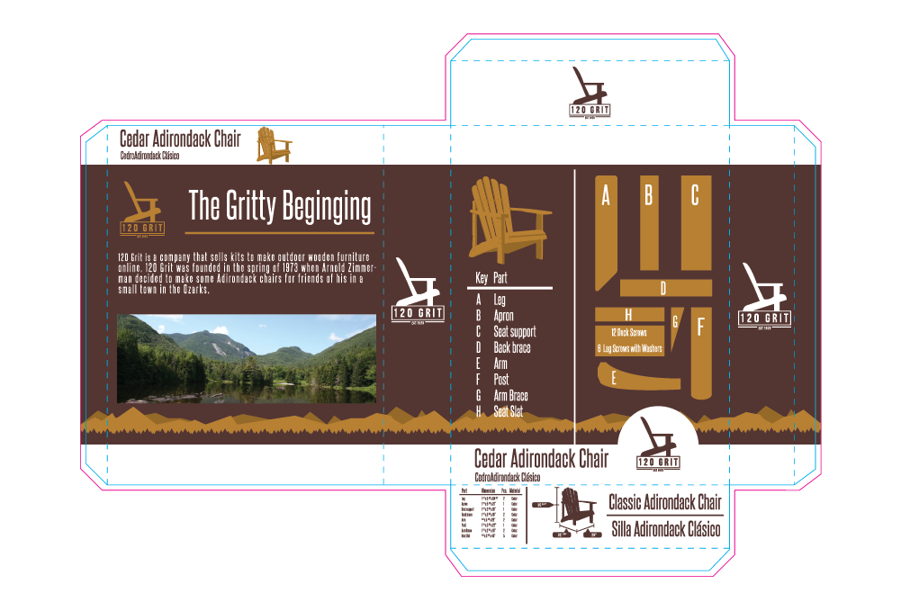 120 Grit Package Design Dieline