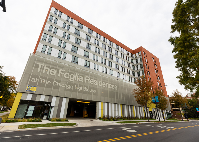 Outside of the Foglia Building