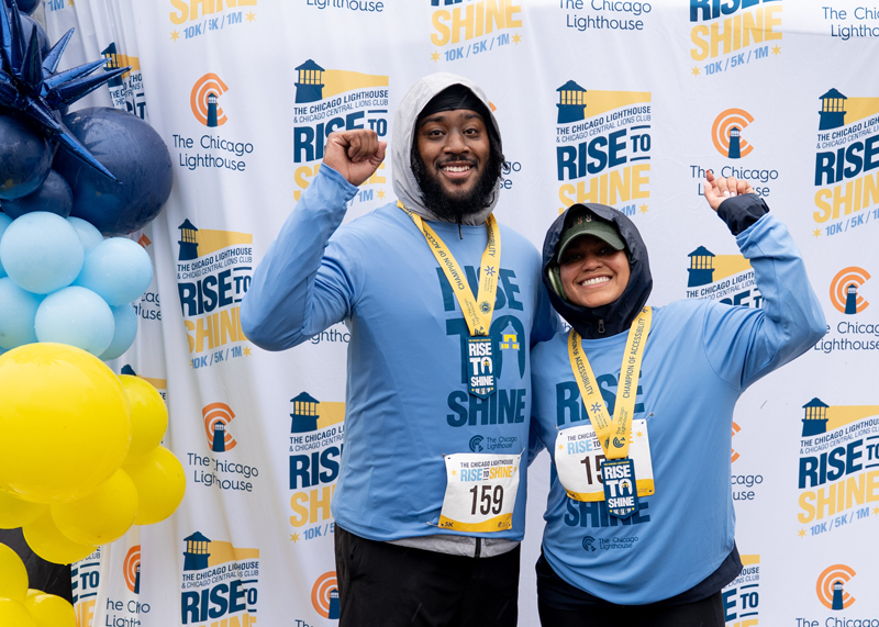 Backdrop, Race Shirts and Brailler Finisher Medals