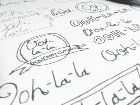 Ooh Lala Logo Sketch