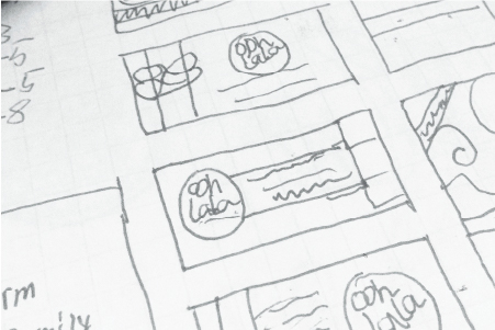 Ooh Lala Package Design sketch