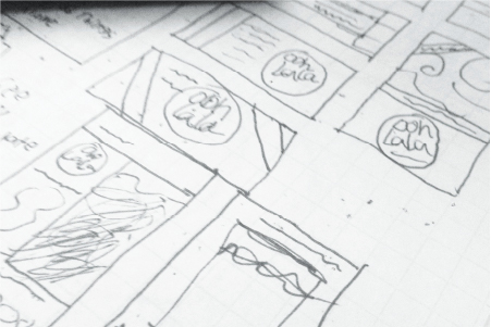 Ooh Lala Package Design sketch