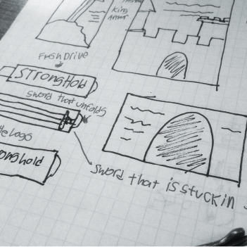 Stronghold Package Design sketch