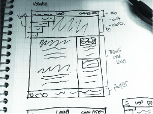 Volare website sketch